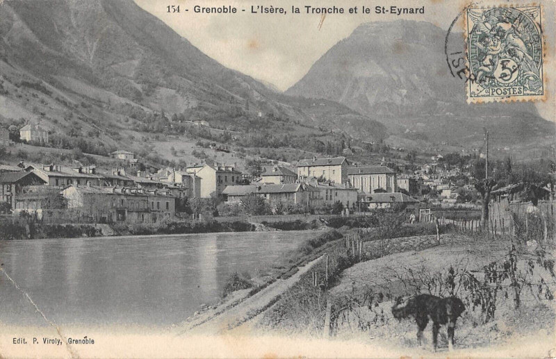 Carte postale ancienne Grenoble L'Isere La Tronche Et Le Saint Eynard à Grenoble