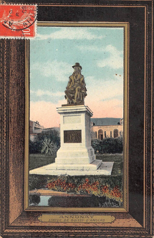 Carte postale ancienne Annonay Statue De Boissy D'Anglas à Annonay