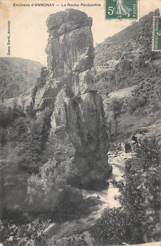 Carte postale ancienne Environs D'Annonay La Roche Pereandre à Annonay
