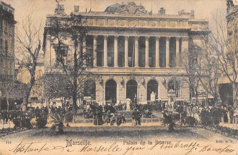 Carte postale ancienne Marseille Palais De La Bourse à Marseille