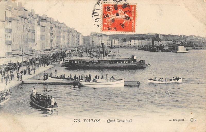 Carte postale ancienne Toulon Quai Cronstadt à Toulon