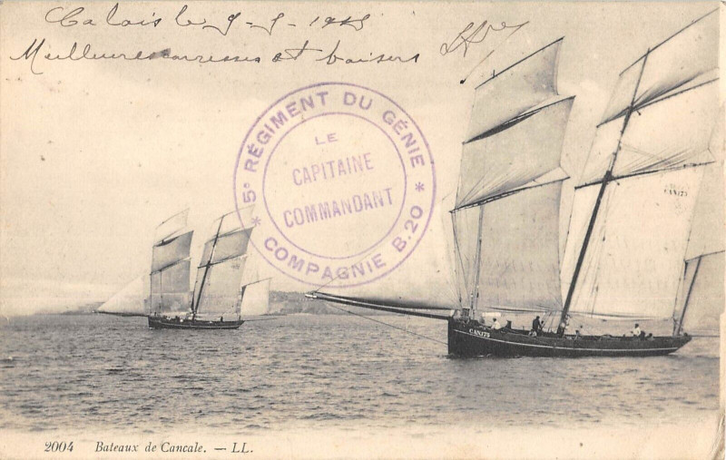 Carte postale ancienne Bateaux De Cancale à Cancale