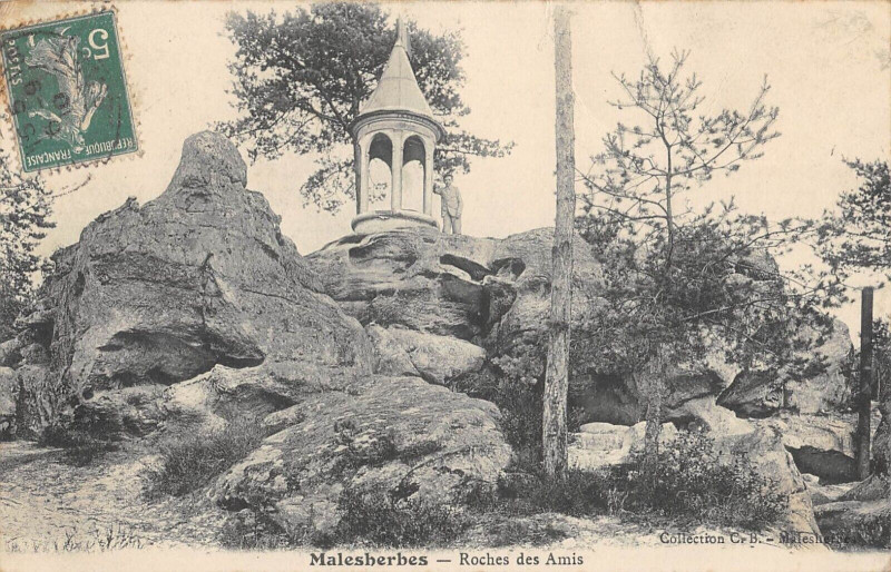 Carte postale ancienne Malesherbes Roches Des Amis