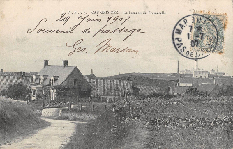 Carte postale ancienne Cap Gris Nez Le Hameau De Framezelle