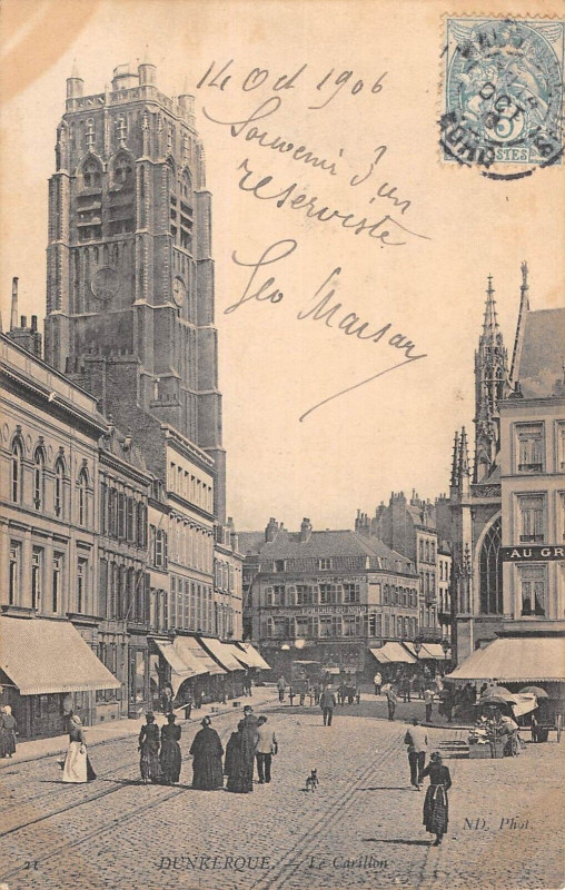 Carte postale ancienne Dunkerque Le Carillon à Dunkerque