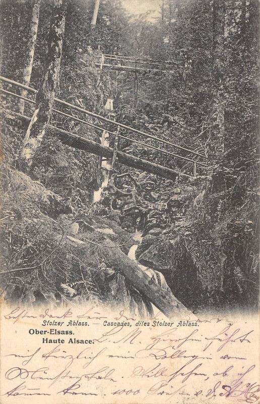 Carte postale ancienne Alsace Cascades Dites Stolzer Ablass