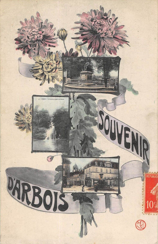 Carte postale ancienne Souvenir D'Arbois à Arbois