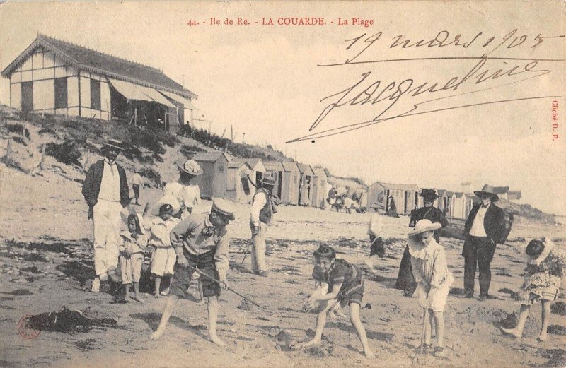 Carte postale ancienne Ile De Re La Couarde La Plage / Enfants / Jeux