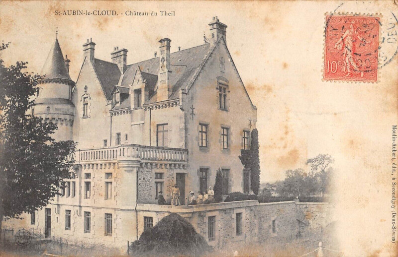 Carte postale ancienne Saint Aubin Le Cloud Chateau Du Theil à Saint-Aubin-le-Cloud