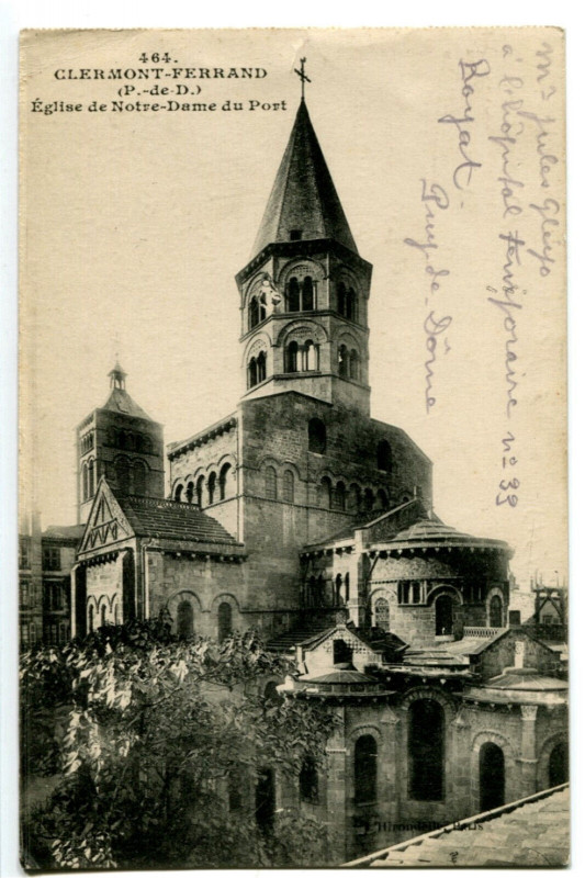 Carte postale ancienne Puy-de-Dôme Clermont-Ferrand Eglise de Notre-dame du Port à Clermont-Ferrand