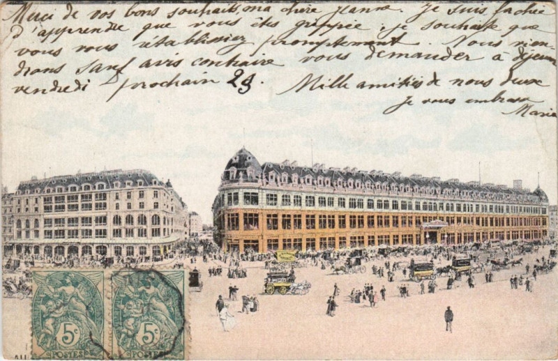 Carte postale ancienne Au Bon Marché - Rue du Bac à Paris 6e