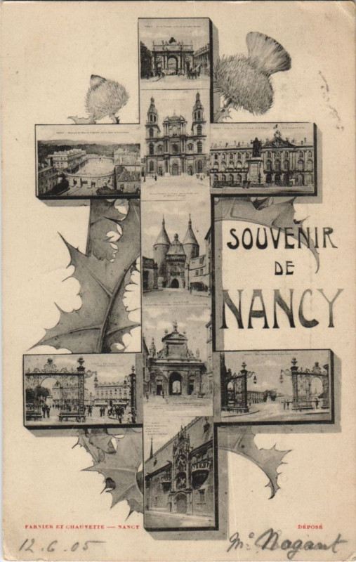 Carte postale ancienne Souvenir de Nancy à Nancy
