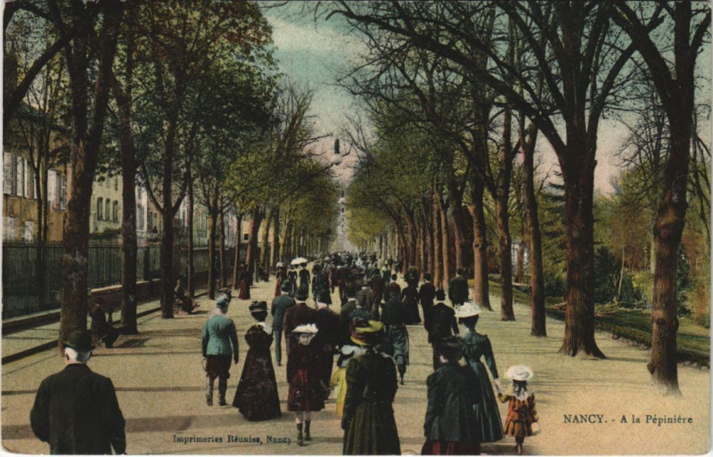Carte postale ancienne Nancy a la pepiniere à Nancy
