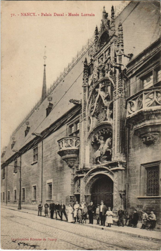 Carte postale ancienne Nancy Palais Ducal Musee Lorrain à Nancy