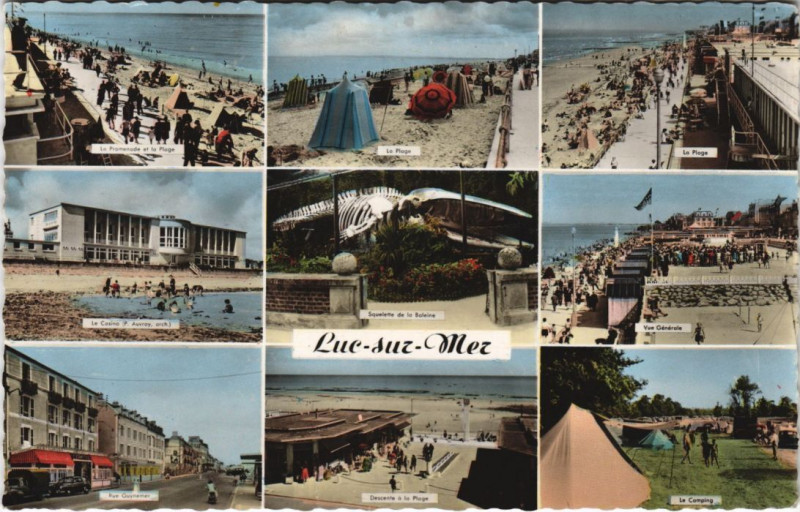 Carte postale ancienne Luc-sur-Mer Scenes à Luc-sur-Mer