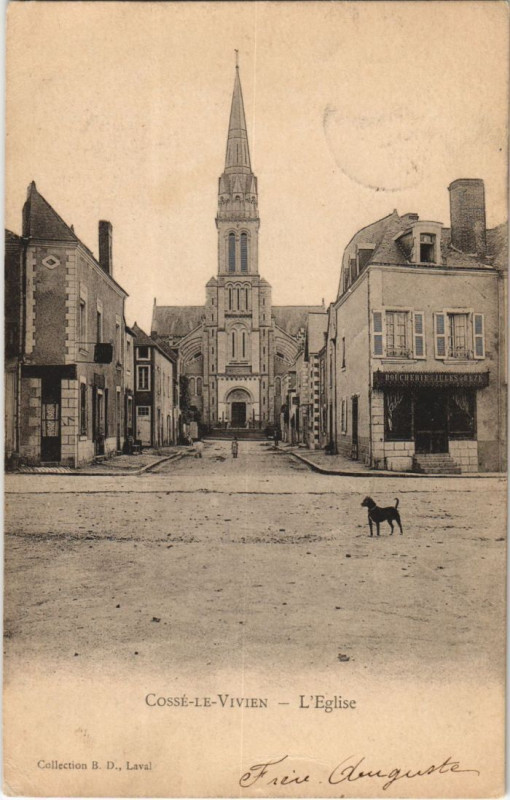 Carte postale ancienne Cosse-Le-Vivien l'Eglise
