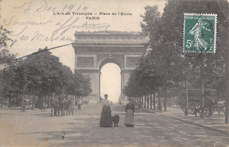 Carte postale ancienne L'Arc de Triomphe - Place de l'Etoile à Paris 17e