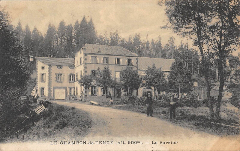 Carte postale ancienne Chambon De Tence Le Sarzier à Tence