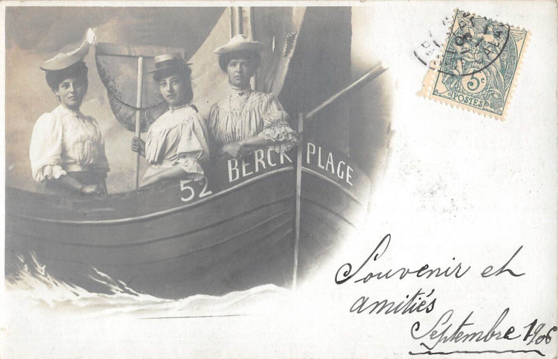 Carte postale ancienne Berck Sur Mer Carte Photo - Cpa Situee à Berck