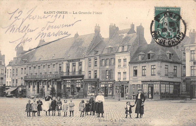 Carte postale ancienne Hesdin Avenue D'Arras /cliché rare à Arras