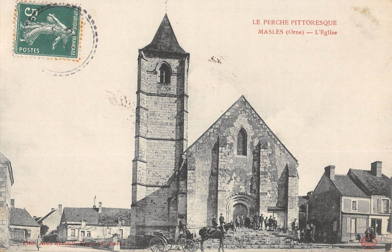 Carte postale ancienne Masles Eglise