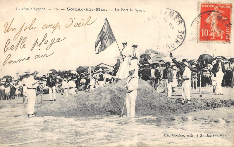Carte postale ancienne Soulac Sur Mer Le Fort Le Sport à Soulac-sur-Mer