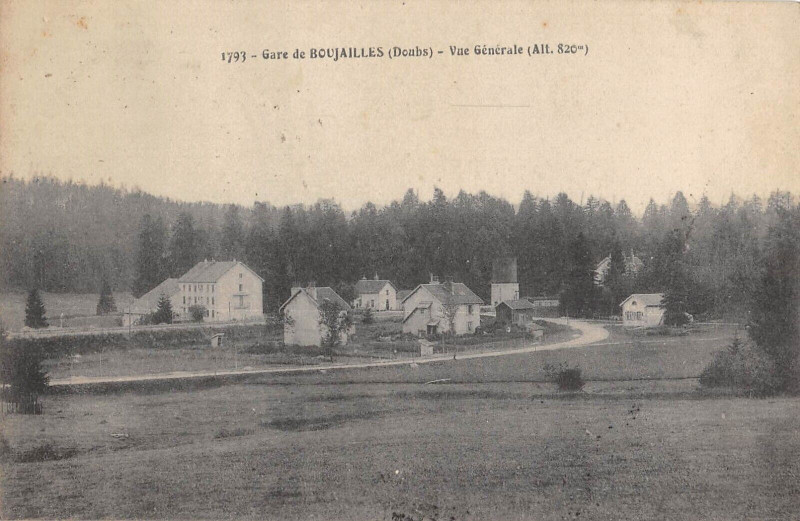Carte postale ancienne Gare De Boujailles Vue Generale à Boujailles