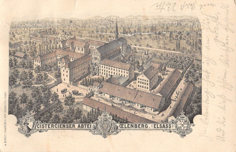 Carte postale ancienne Cistercienser Abtei Oelenberg Elsass