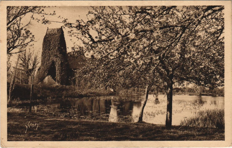 Carte postale ancienne Vieux Manoir sous les Pommiers en Fleurs - Cote de Grace à Vieux