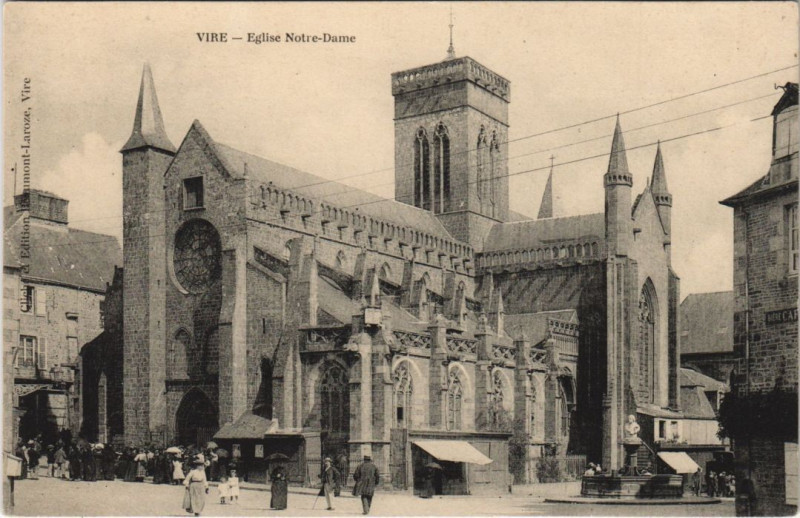 Carte postale ancienne Vire Eglise Notre-Dame