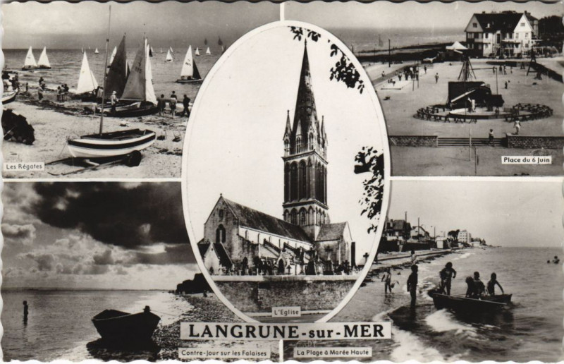 Carte postale ancienne Langrune-sur-Mer Scenes à Langrune-sur-Mer