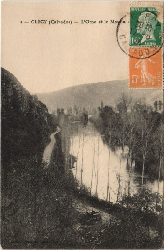 Carte postale ancienne Clecy L'Orne et le Moulin