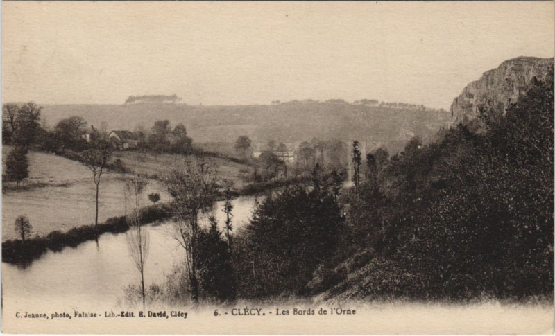 Carte postale ancienne Clecy Les Bords de l'Orne
