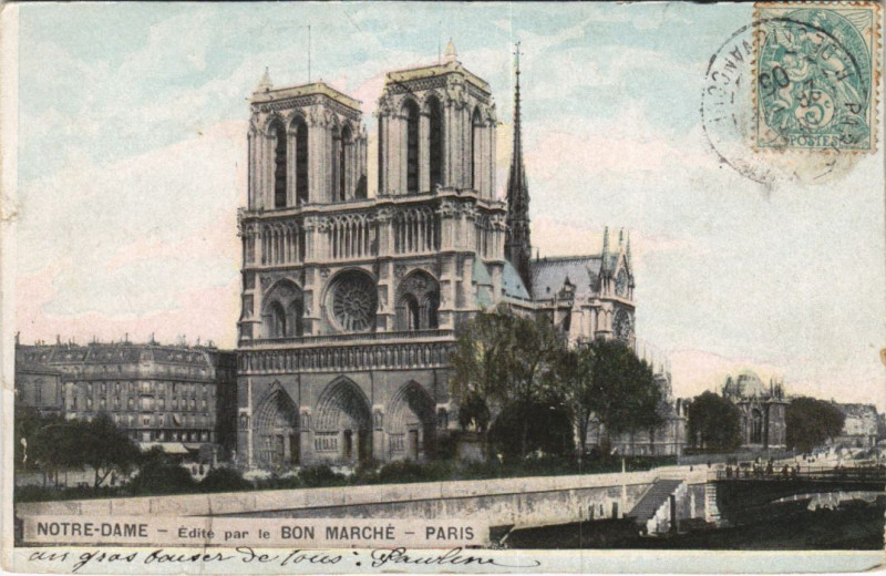 Carte postale ancienne Paris 4e Notre-Dame à Paris 4e