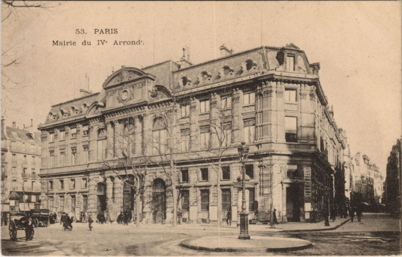Carte postale ancienne Paris 4e Le Mairie à Paris 4e