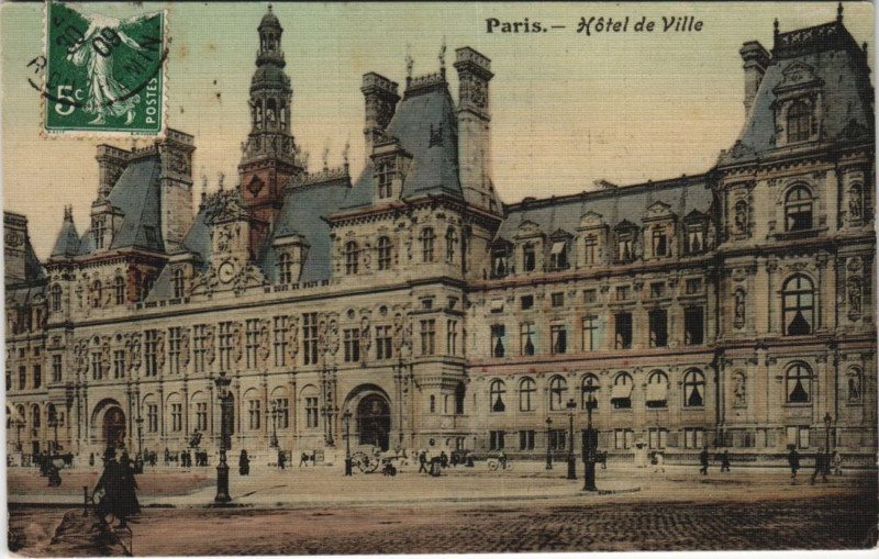 Carte postale ancienne Hôtel de Ville à Paris 4e