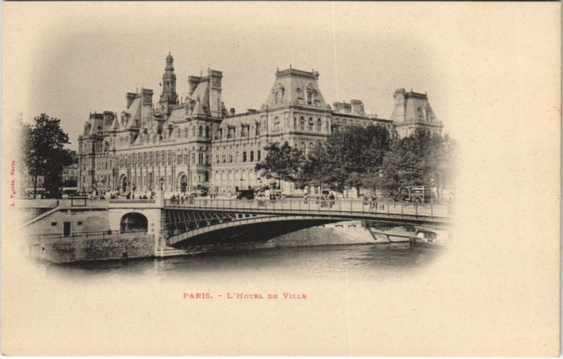 Carte postale ancienne Paris 4e Hotel de Ville à Paris 4e