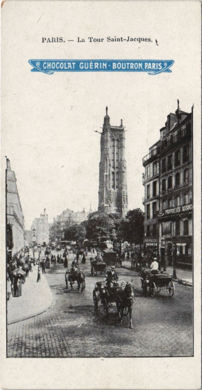 Carte postale ancienne Paris 4e Tour Saint-Jacques à Paris 4e