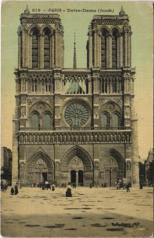 Carte postale ancienne Paris 4e Notre-Dame à Paris 4e