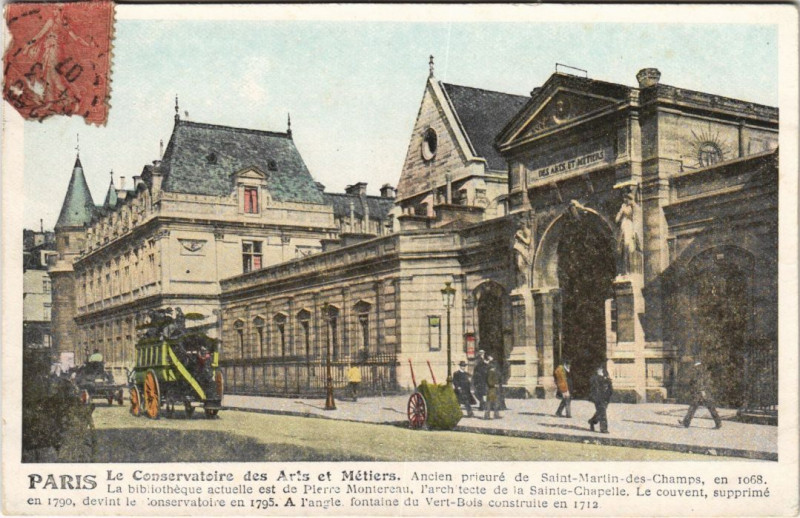 Carte postale ancienne Paris 3e Conservatoire des Arts et Metiers à Paris 3e