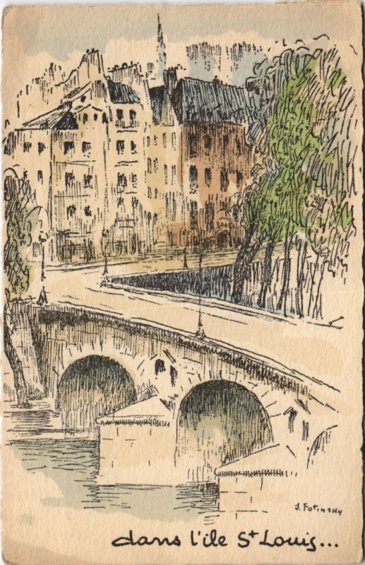 Carte postale ancienne Paris 4e Ile Saint-louis à Paris 4e