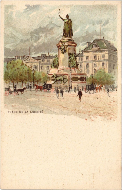 Carte postale ancienne Paris 4e Place de la Liberte à Paris 4e
