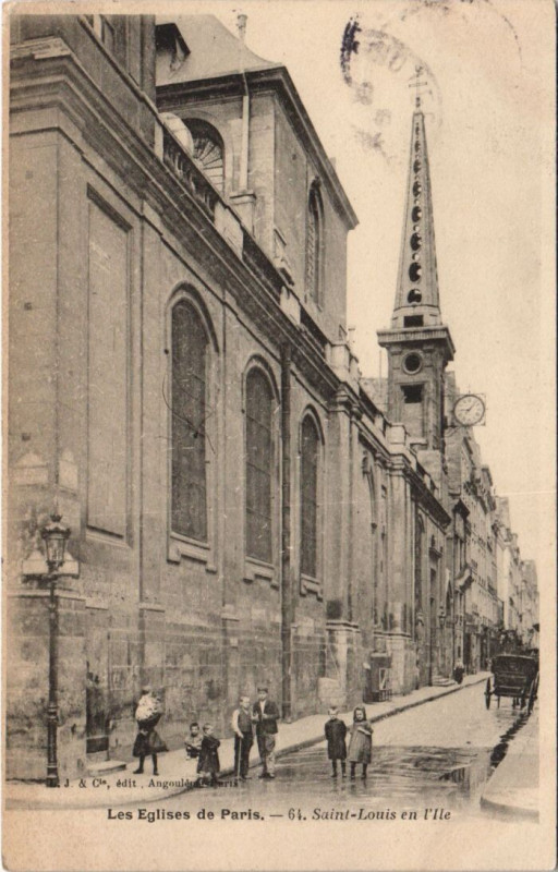 Carte postale ancienne Saint-Louis en l'Ile à Paris 4e