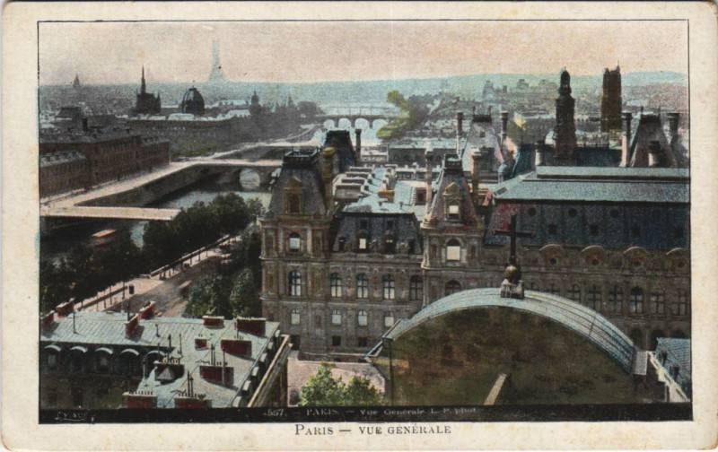 Carte postale ancienne Paris 4e vue generale à Paris 4e