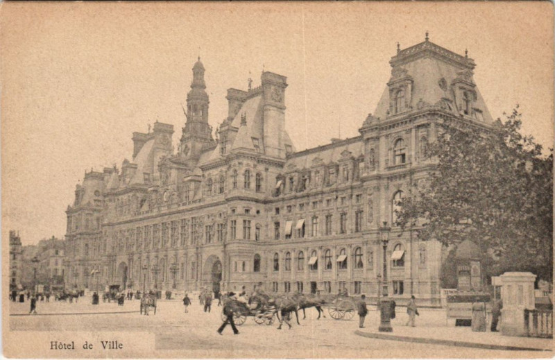 Carte postale ancienne Paris 4e Hotel de Ville à Paris 4e
