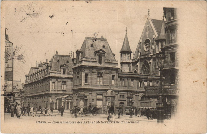 Carte postale ancienne Paris 3e Conservatoire des Arts et Metiers à Paris 3e