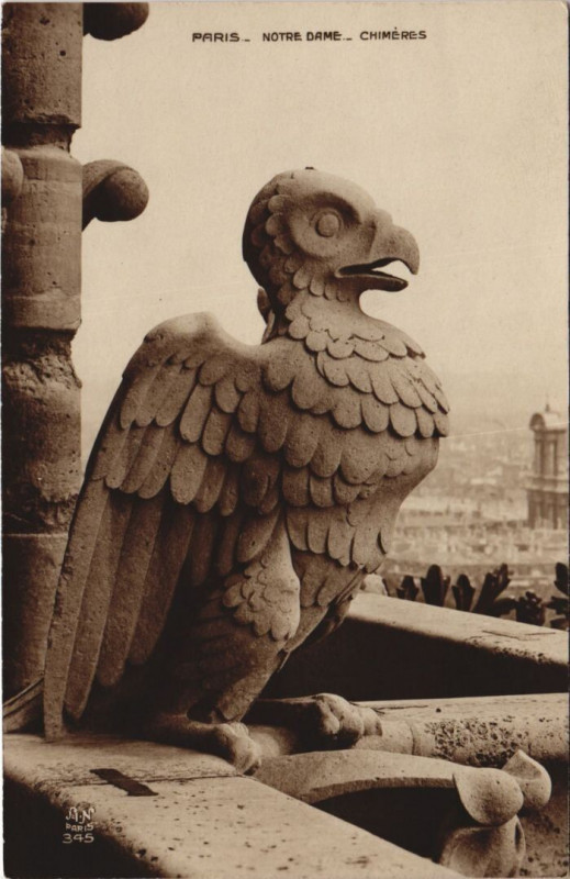 Carte postale ancienne Paris 4e Notre-Dame Cimeres à Paris 4e