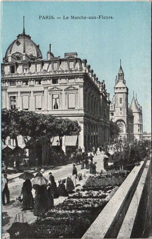 Carte postale ancienne Paris 4e Marche aux Fleurs à Paris 4e