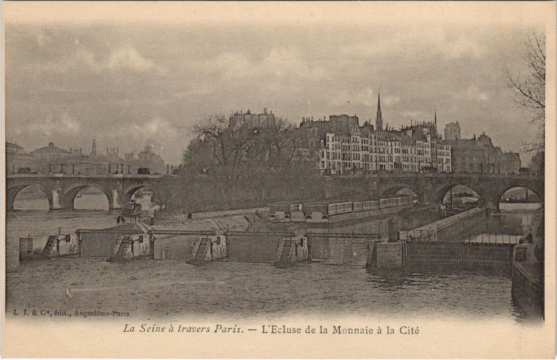Carte postale ancienne Paris 1e Ecluse de la Monnaie à Paris 6e