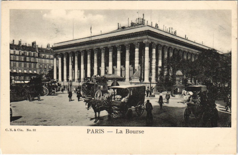 Carte postale ancienne Paris 2e La Bourse à Paris 2e